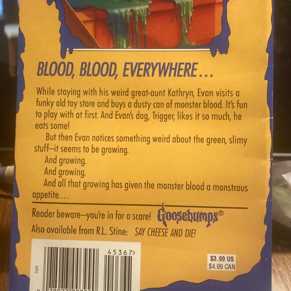 Vintage Book-Goosebumps Monster Blood 1992-RL Stine - Picture 4 of 4